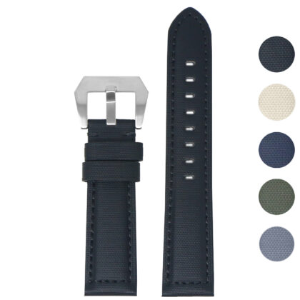 kd6 Gallery Black Dassari Heavy Duty sailcloth Watch Band Strap 20mm 22mm 24mm 26mm