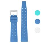 fk6a Gallery DASSARI Classic Tropical Style FKM Rubber Watch Band Strap 20mm 22mm 1